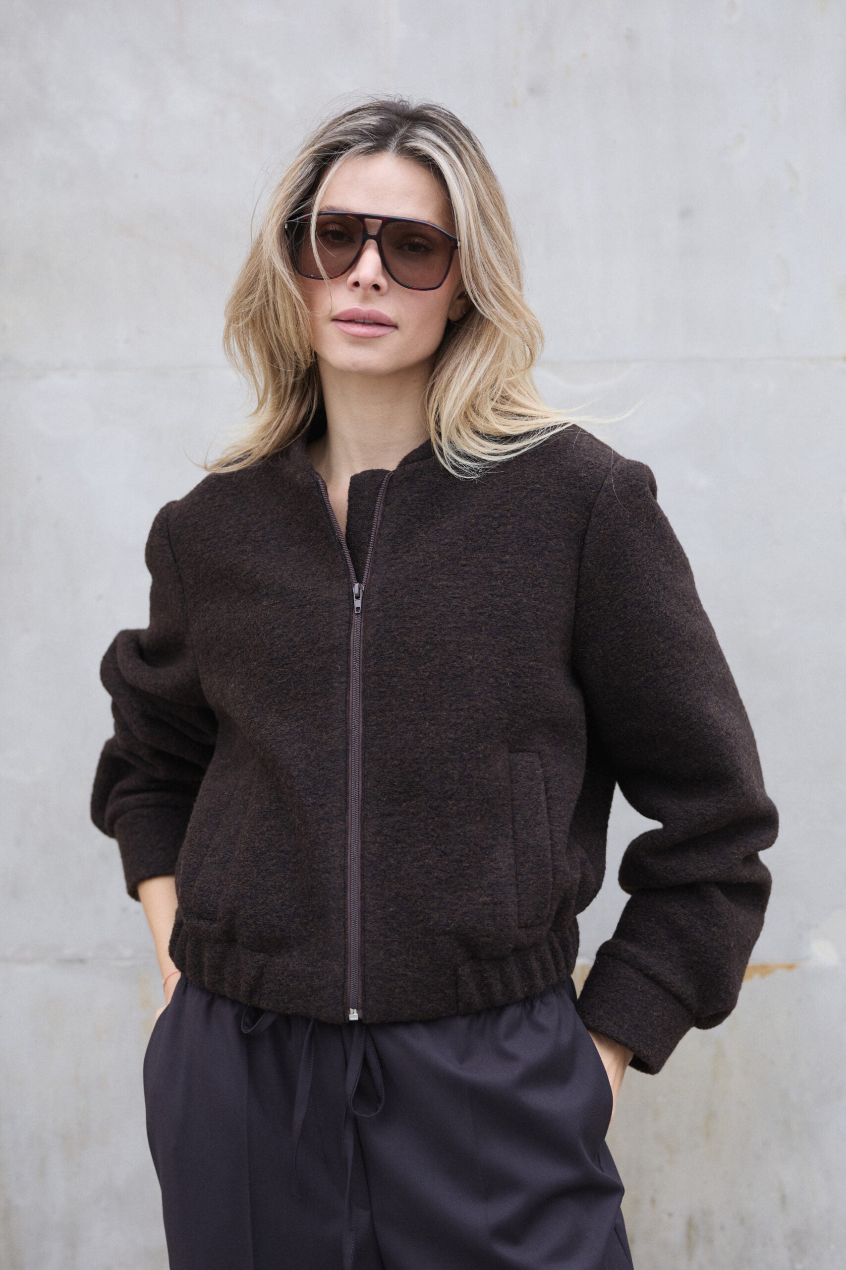 Bluza wełniana Teddy Brown