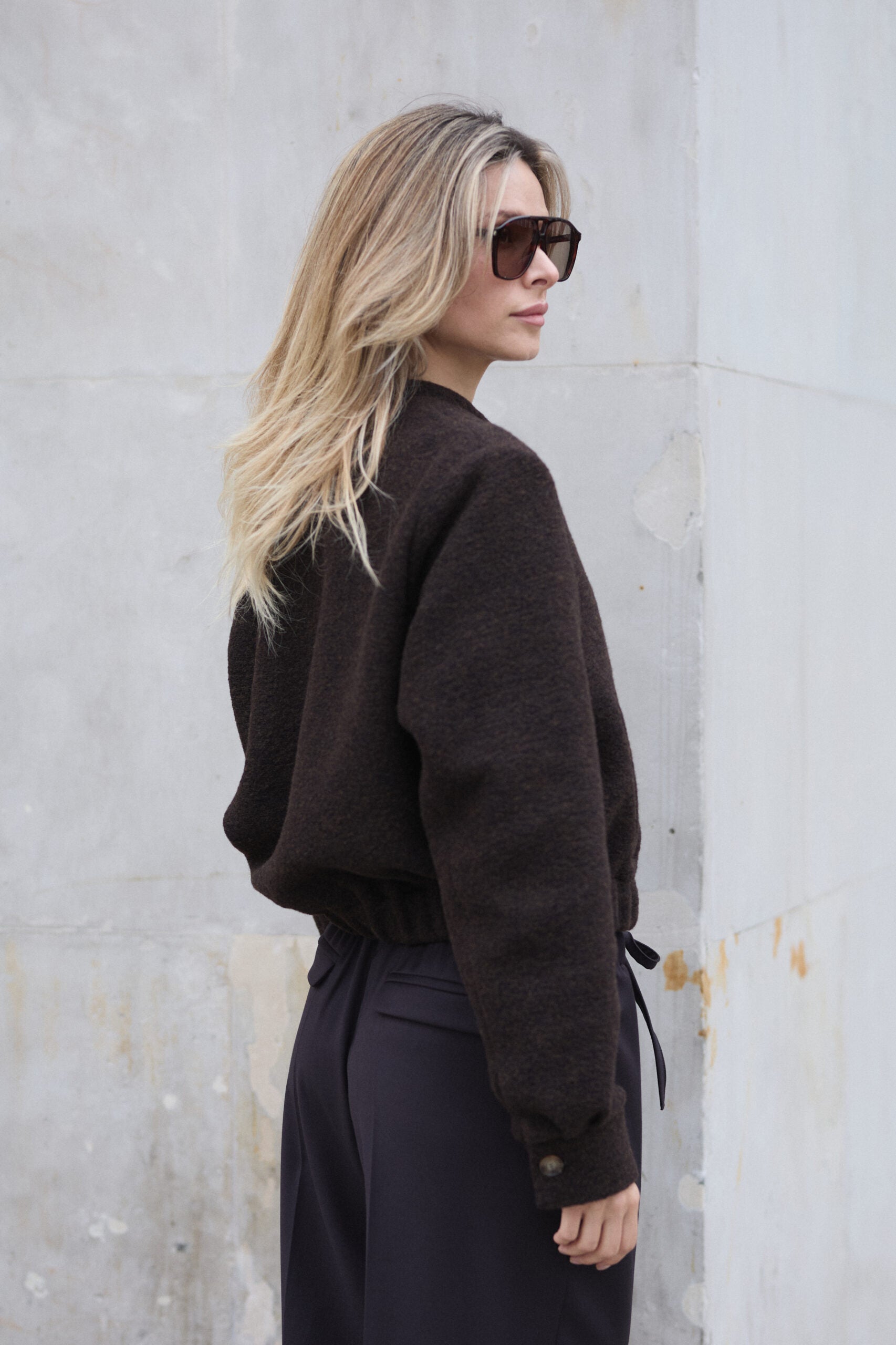 Bluza wełniana Teddy Brown